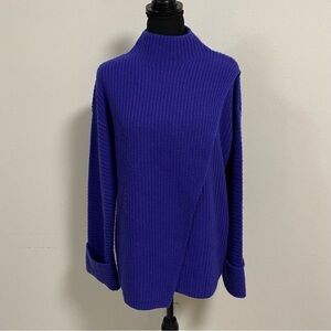 Athleta Azalea Merino Wool Cashmere Blend Mock Neck Sweater Purple Size XS